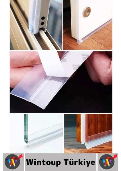 Premium Kapı Altı Pencere Rüzgar Toz Isı Böcek Haşere Önleyen Rüzgar Kesici Bant 3 Metre 2 Adet modelleri