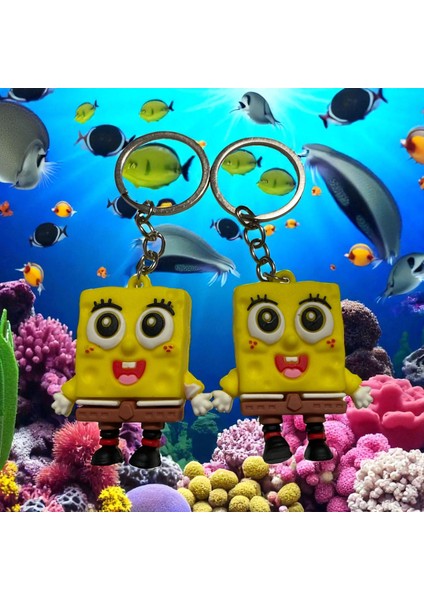 Sünger Bob Ikili Anahtarlık ve Çanta Süsü modelleri