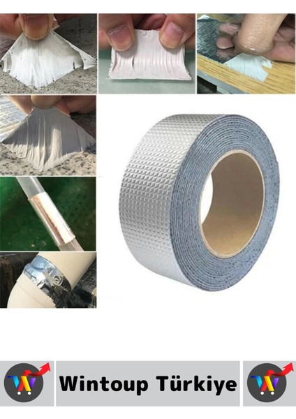 Ultra Güçlü Su Geçirmez Isıya Dayanıklı Alüminyum Izolasyon Tamirat 96 mm x 2 Metre Çamur Bant 5 Adt fiyatları