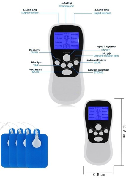 Taşınabilir Şarjlı Ems-Tens-Masaj Aleti Ultra Sessiz Elastik – Fizik Tedavi & Kas Gevşetme fiyatları