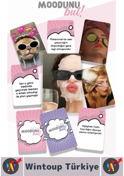 Eğlenceli Genç Yetişkin Arkadaş Yılbaşı Komik Moodunu Bul Mini-Girls Night Oyun Kartları 45 Kart fiyatları