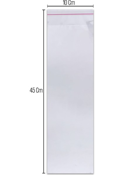 10*45 Bantlı OPP (Parlak-Şeffaf) Jelatin 100 Adet
