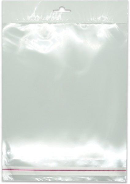 20*30 Sedefli Askılı (Askı Kısmı Beyaz) Bantlı OPP (Parlak-Şeffaf) Jelatin 100 Adet