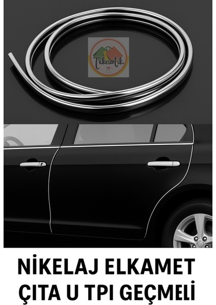 Mazda Lantis Uyumlu Nikelaj U Tipi Nikelaj Çıta Kapı & Panjur Için Krom Detay 15 Metre fiyatları