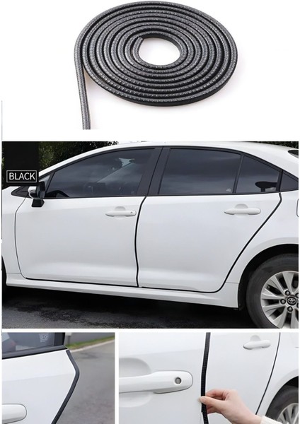 Fiat Egea Oto Araç Kapı Koruma Fitili 5metre Parlak Siyah Renk