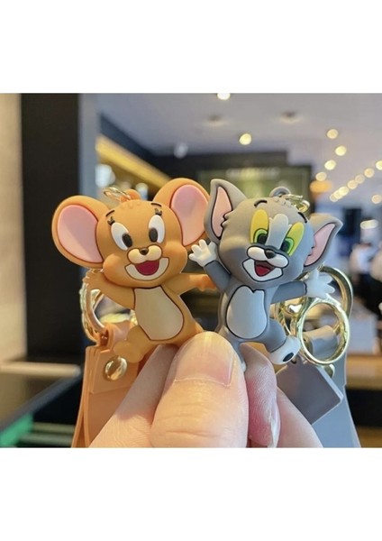 Tom & Jerry Slikon Lüx Premium Anahtarlık 3D Hediyelik Eşya 1 Adet modelleri
