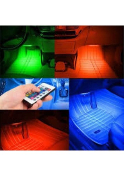 Araç Içi Ayak Altı LED Sese Duyarlı Rgb 12 LED Kumandalı fiyatları
