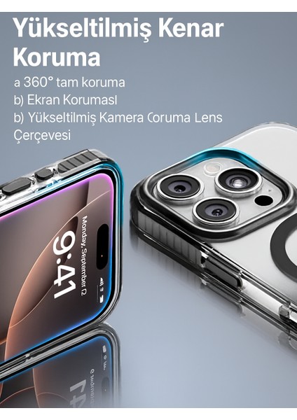 iphone 16 Pro Kılıf Magsafe Uyumlu Renk Geçişli Darbe Emici Degrade Kapak indirimleri