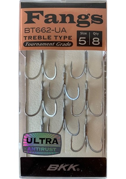 Fangs-62 Ua Üçlü Olta Iğnesi 8'li Paket No:5
