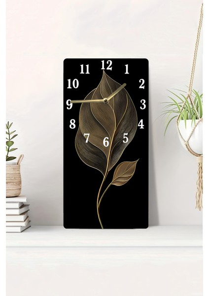 Dekoratif Mdf Dikdörtgen Duvar Saati – 30X60 cm Modern Tasarım Uv Baskılı – USD121