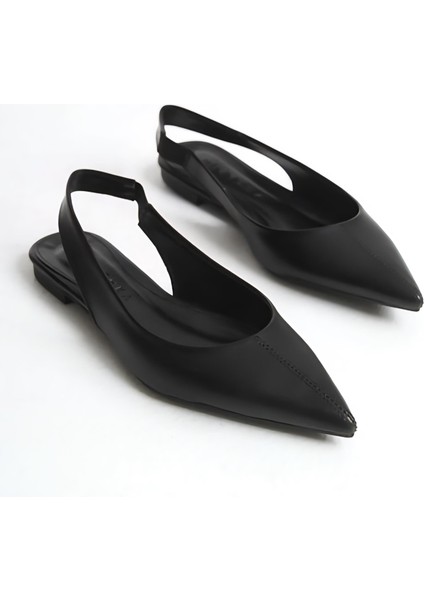 Kadın Lcy Babet – Siyah Cilt, Sivri Burun, Lastikli ve Konforlu Şık Tasarım fiyatları