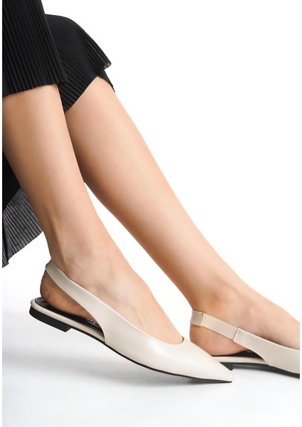 Kadın Lcy Babet – Bej Cilt, Sivri Burun, Lastikli ve Konforlu Şık Tasarım modelleri