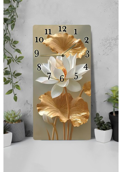 Dekoratif Mdf Dikdörtgen Duvar Saati – 30X60 cm Uv Baskı – USD127