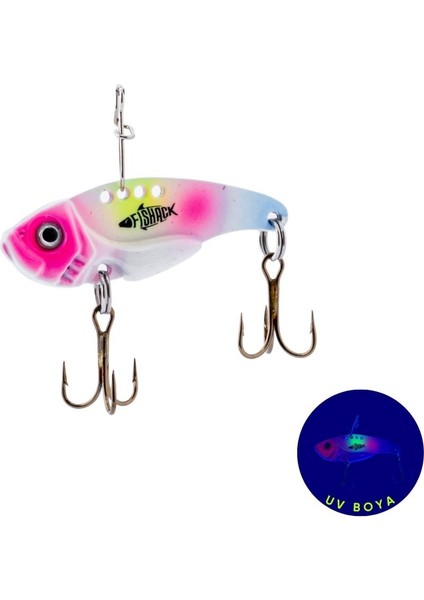 Vibrasyon Yem - Lrf/spin Jig - Fishack Vibrax - 7g 40MM - Candy Ice - Uv Boyalı