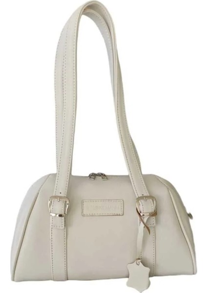 Deby Krem Hakiki Deri Mini Omuz Çantası modelleri