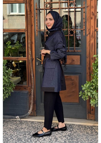 Garnili Denim Ceket 56MK1119 Lacivert fiyatları