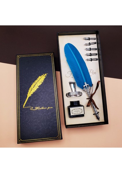 Mürekkepli Divit Kalem Seti Turkuaz