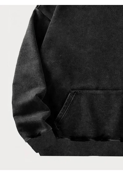 Yıkamalı 07 Retro Baskılı Vintage Kapüşonlu Sweatshirt fiyatları