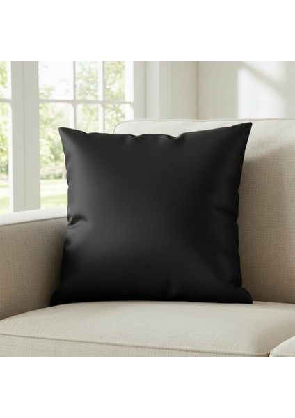 Black Pearl 50X50 Dekoratif Kırlent Kılıfı – Modern Kare Yastık Kılıfı, Şık Ev Dekorasyonu