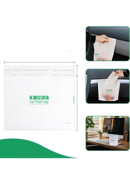 20 Li Su Geçirmez Araba Çöp Poşeti Yapışkanlı Araç Içi Kusmuk Torbası Ev Ofis Kamp Oto Aksesuar