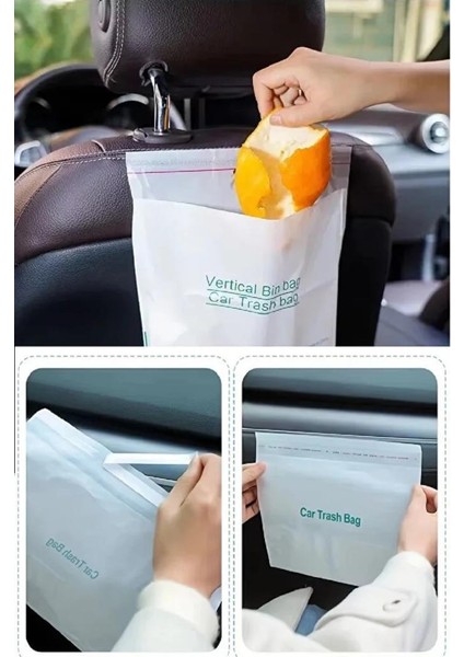 20 Li Su Geçirmez Araba Çöp Poşeti Yapışkanlı Araç Içi Kusmuk Torbası Ev Ofis Kamp Oto Aksesuar fırsatları