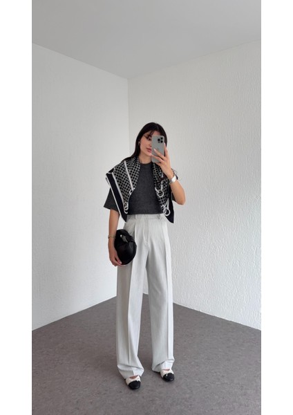 Açık Gri Dilvin Palazzo Pantolon