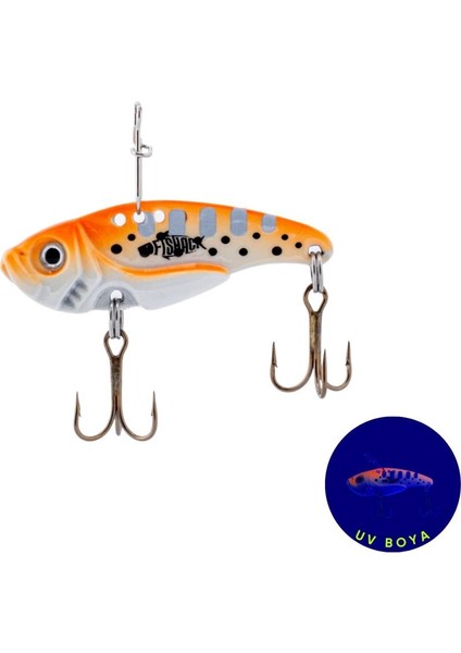 Vibrasyon Yem - Lrf/spin Jig - Fishack Vibrax - 7g 40MM - Snow Drift - Uv Boyalı