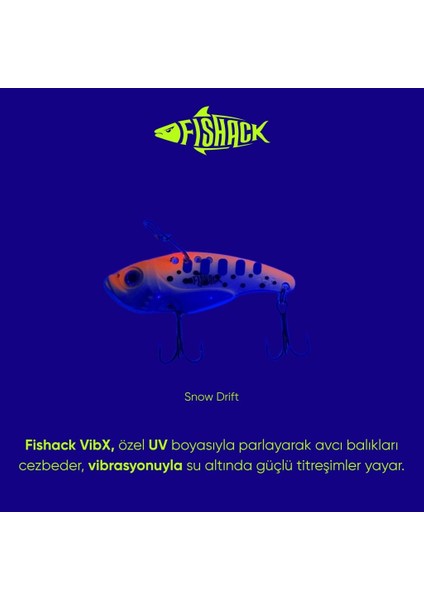 Vibrasyon Yem - Lrf/spin Jig - Fishack Vibrax - 7g 40MM - Snow Drift - Uv Boyalı indirimleri