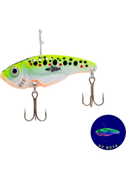 Vibrasyon Yem - Lrf/spin Jig - Fishack Vibrax - 15G 55MM - Fire Gill - Uv Boyalı