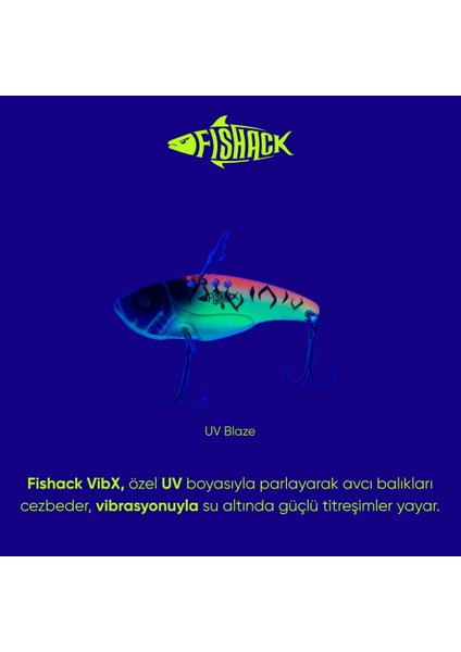 Vibrasyon Yem - Lrf/spin Jig - Fishack Vibrax - 7g 40MM - Uv Blaze - Uv Boyalı fiyatları