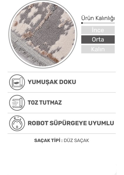 -Notteo Modern Halı | Yumuşak Dokulu, Dokuma Tabanlı, 7 mm Ince Form, Dayanıklı fiyatları