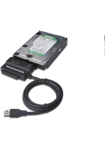 Digitus USB 3.0 &lt;-&gt; Ide ve Serial Ata I (Sata I) Adaptörü, Güç Adaptörlü&lt;br&gt; digitus USB 3.0 To Sataıı + 3.5 Ide Adapter Cable Power Supply (12V/2A) Included