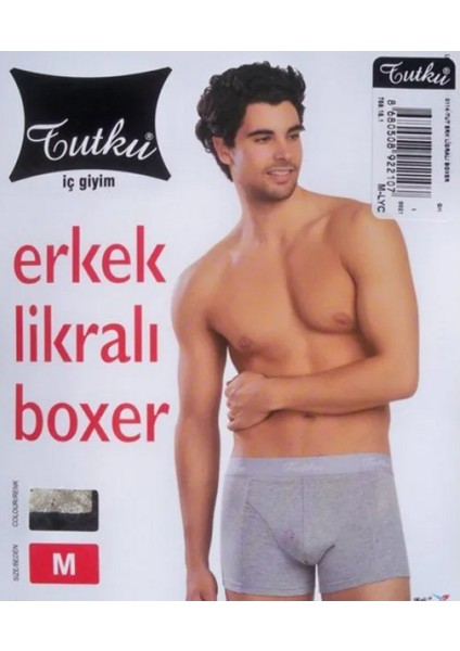 Erkek Elastan Boxer-Külot-6 Adet-Beyaz