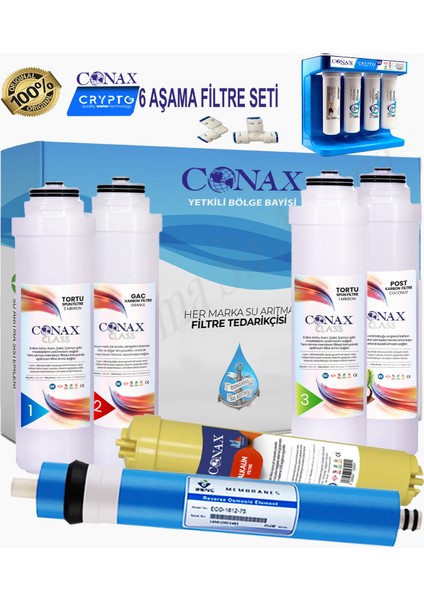 Crypto Su Arıtma Cihazı 6 Aşamalı Yedek Full Filtre Seti