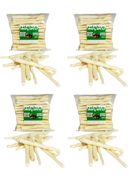 4 x 50LI Sütlü Burgu Ödül Çubuğu ve Çiğneme Kemiği 8-10CM modelleri