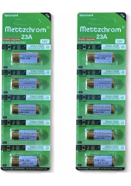 23A 12V Alkalin Pil Garaj Bariyer Kepenk Oyuncak Alarm Kumandası Kapı Zili Pili 10 Adet A23 E23A MN21 MS21 L1028 VA23GA
