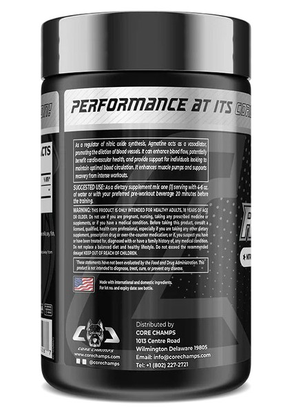 Agmatine 750MG - Nitric Oxide Synthesis - Abd Menşei Fda Onaylı 75 Servis fırsatları