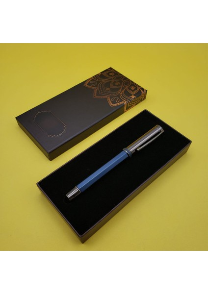 Kutulu Lacivert Roller Metal Kalem