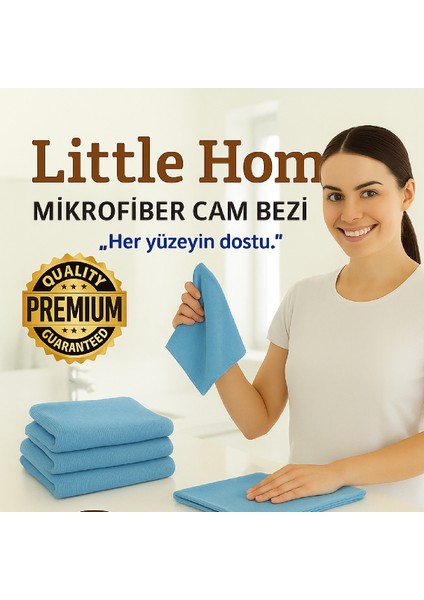 Mikrofiber Ultra Lüks Cam Bezi 40X60 cm – (320 Gsm) Çizmez, Iz Bırakmaz