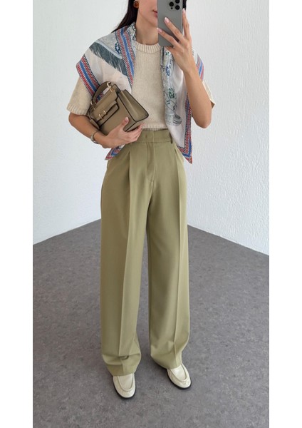 Çağla Yeşili Dilvin Palazzo Pantolon modelleri