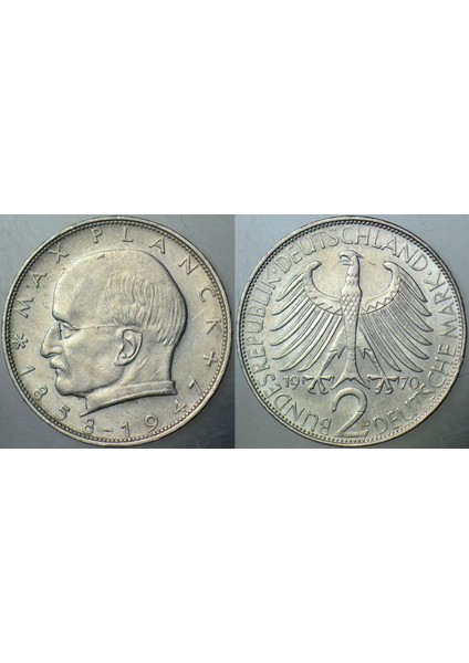 Almanya 2 Mark 1970 D. Sirkülasyon Hatıra-Max Planck.