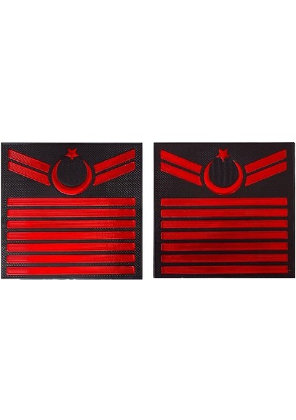 Jandarma Asayiş Uzman Çavuş 7 Kademeli 3D Plastik Tpu Rütbesi, Bir Çift, Yeni Tip, Cırtlı