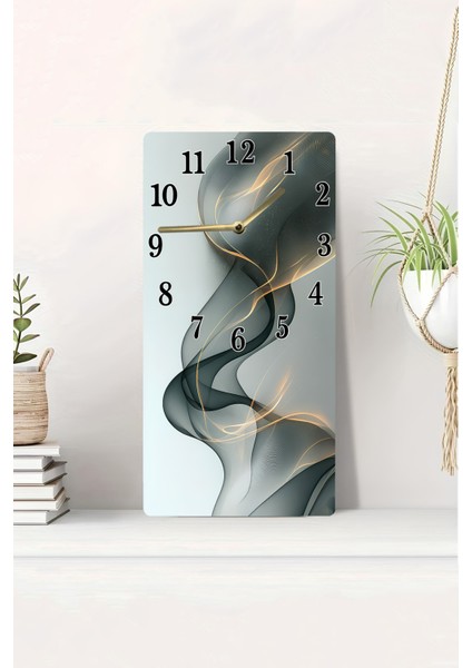 Modern ve Şık Tasarımlı Mdf Dikdörtgen Duvar SAATI–30X60 Cm, Sessiz Mekanizmalı, Uv Baskılı – USD117