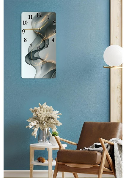 Modern ve Şık Tasarımlı Mdf Dikdörtgen Duvar SAATI–30X60 Cm, Sessiz Mekanizmalı, Uv Baskılı – USD117 indirimleri