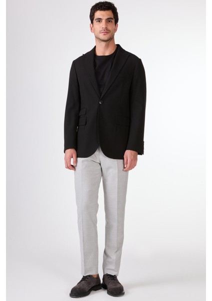 Siyah Erkek Slim Fit Çizgili Sivri Yaka Ceket 104443 indirimleri