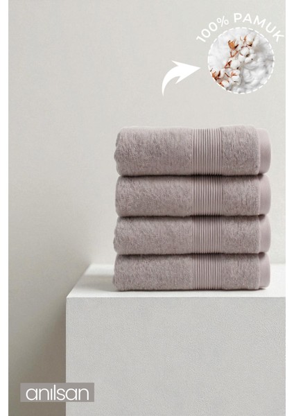 4'lü Lila Dora El Havlusu - 50x80 Cm, 170 Gr, %100 Pamuk, Spa Ve Otel Havlusu, Günlük Kullanıma Uygun fırsatları