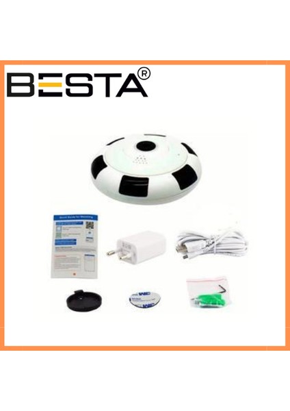 Panoramik Kablosuz Kamera Gece Görüşlü 1080P Güvenlik Kamerası modelleri