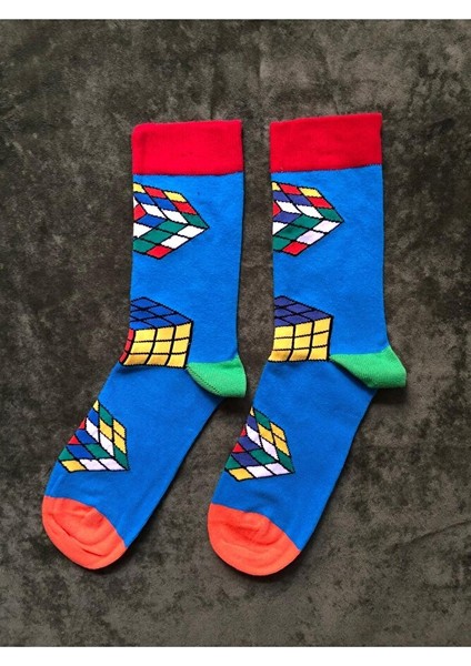 Harmony Rubik Küp Desen Çorap