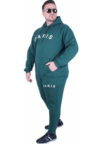 Mocgrande Erkek Büyük Beden 3 Iplik Eşofman Takım Paris TK25609 Neftı