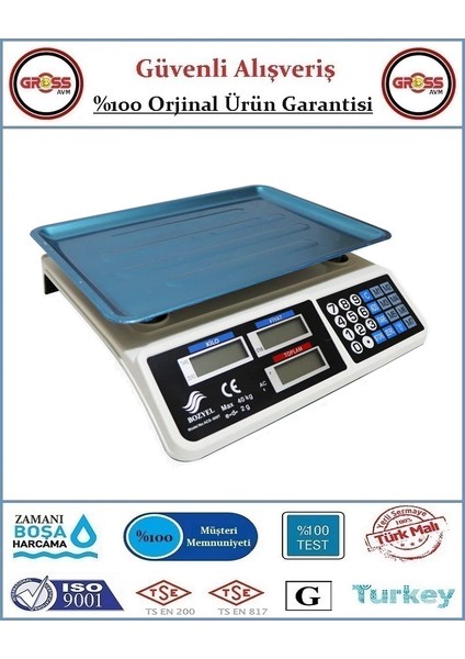 Elektronik Şarjlı Terazi 40 kg - Orjinal Ürün